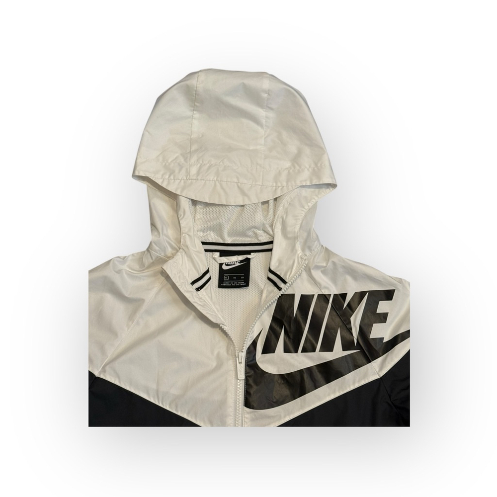 Nike Kids Windrunner Full Zip Hooded Jacket Black White Logo Swoosh Sz XL​ - Picture 5 of 9